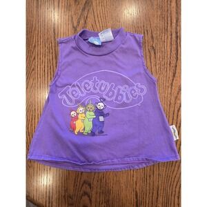 Vintage Clothing Teletubbies Crewneck Tank Top Cartoon 1998 Size 3T GUC